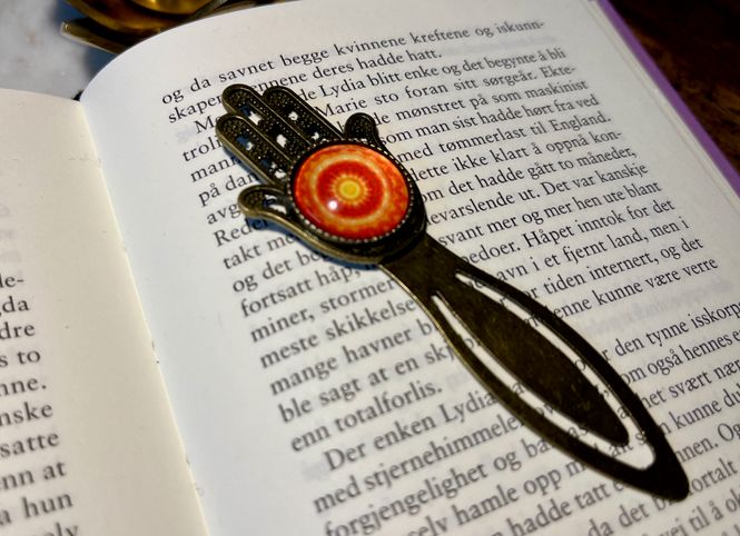 Hovedbilde Bokmerke Hamsa hånd Orange